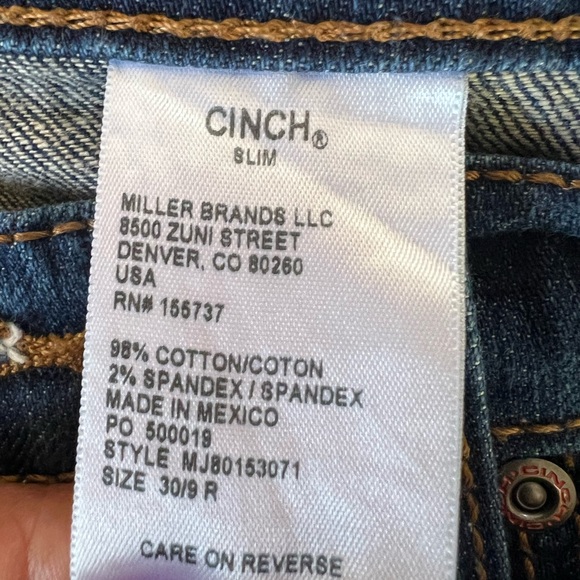 CINCH Jenna Slim Straight Jeans – Medium Wash – Size 30/9R - Picture 5 of 7